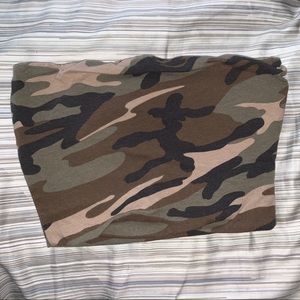 Fashion Nova army print bandeau top